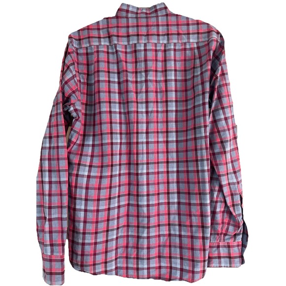 Bonobos Plaid Slim Fit Long Sleeve Oxford Shirt Button Down Blue/Pink Men's M - Picture 2 of 15